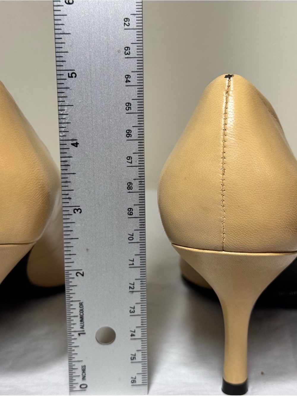 Nine West Camel/Tan Pointed Leather Pumps - Picture 8 of 9